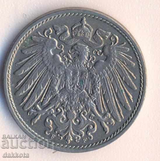 Германия 10 пфенига 1914f с цена € 2.00 | 3.91 лв.