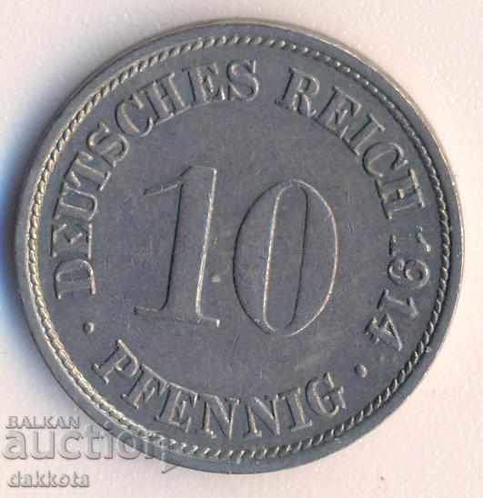 Германия 10 пфенига 1914f