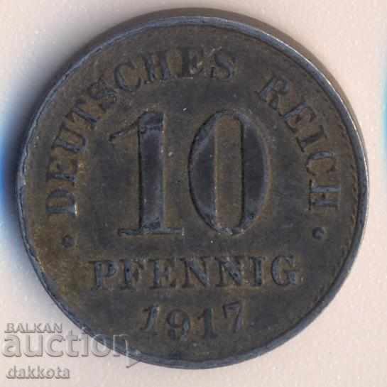 Germania 10 pfenigi 1917