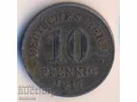 Germania 10 pfenigi 1917