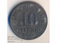 Germany 10 pf 1918, without letter