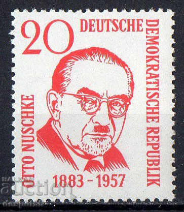 1958. GDR. Otto Nushke, a German politician.