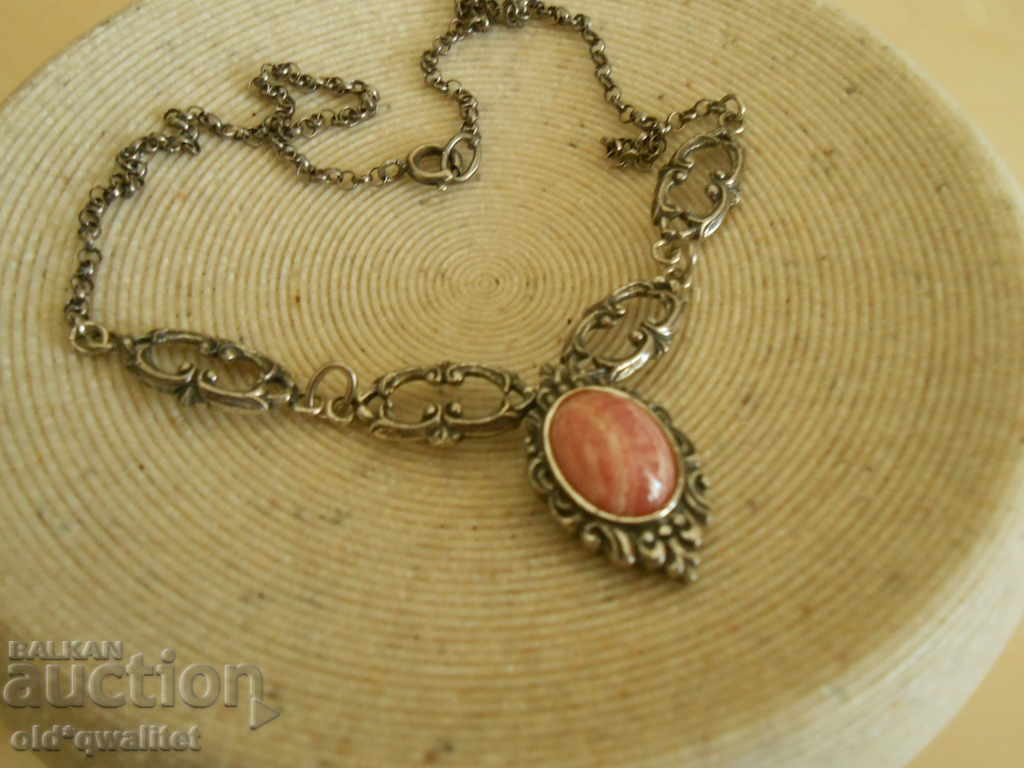 SILVER necklace / necklace with Rhodochrosite, SILVER 835 with price 297.00 BGN | € 151.85 SILVER necklace / necklace with Rhodochrosite, SILVER 835 with price 297.00 BGN | € 151.85