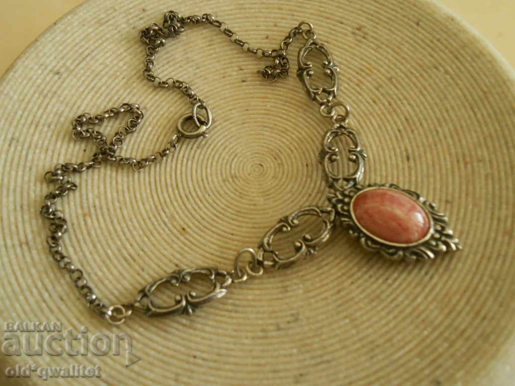 Auction SILVER necklace / necklace with Rhodochrosite, SILVER 835 Auction SILVER necklace / necklace with Rhodochrosite, SILVER 835