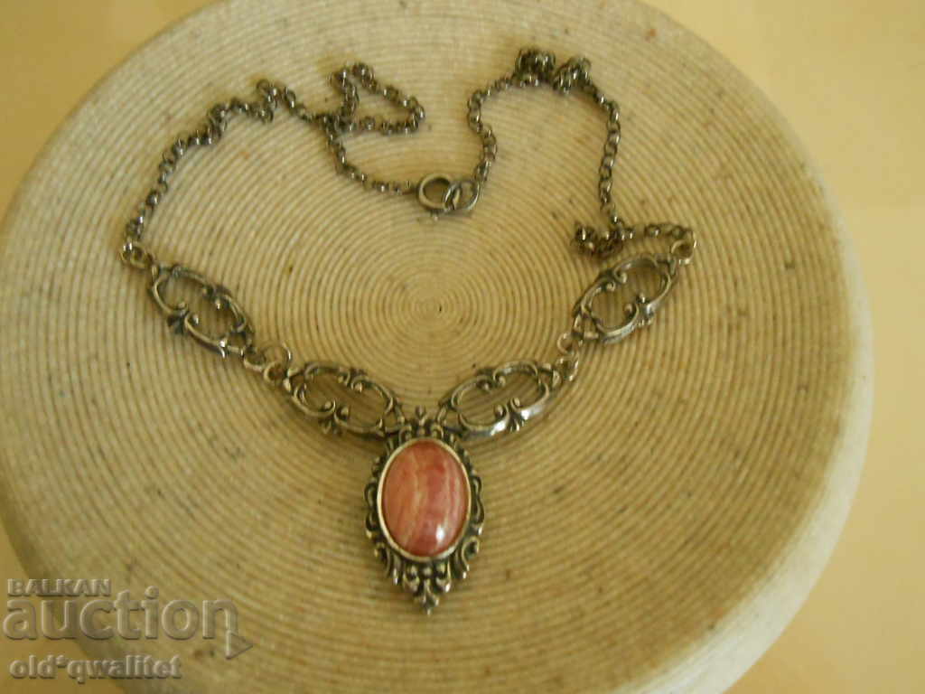 SILVER necklace / necklace with Rhodochrosite, SILVER 835 - 5 SILVER necklace / necklace with Rhodochrosite, SILVER 835 - 5
