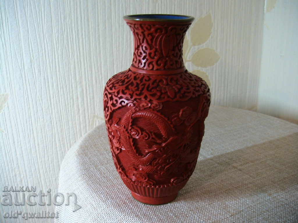 Original Chinese VAZA, not porcelain, a brass enamel and ... - 5 Original Chinese VAZA, not porcelain, a brass enamel and ... - 5