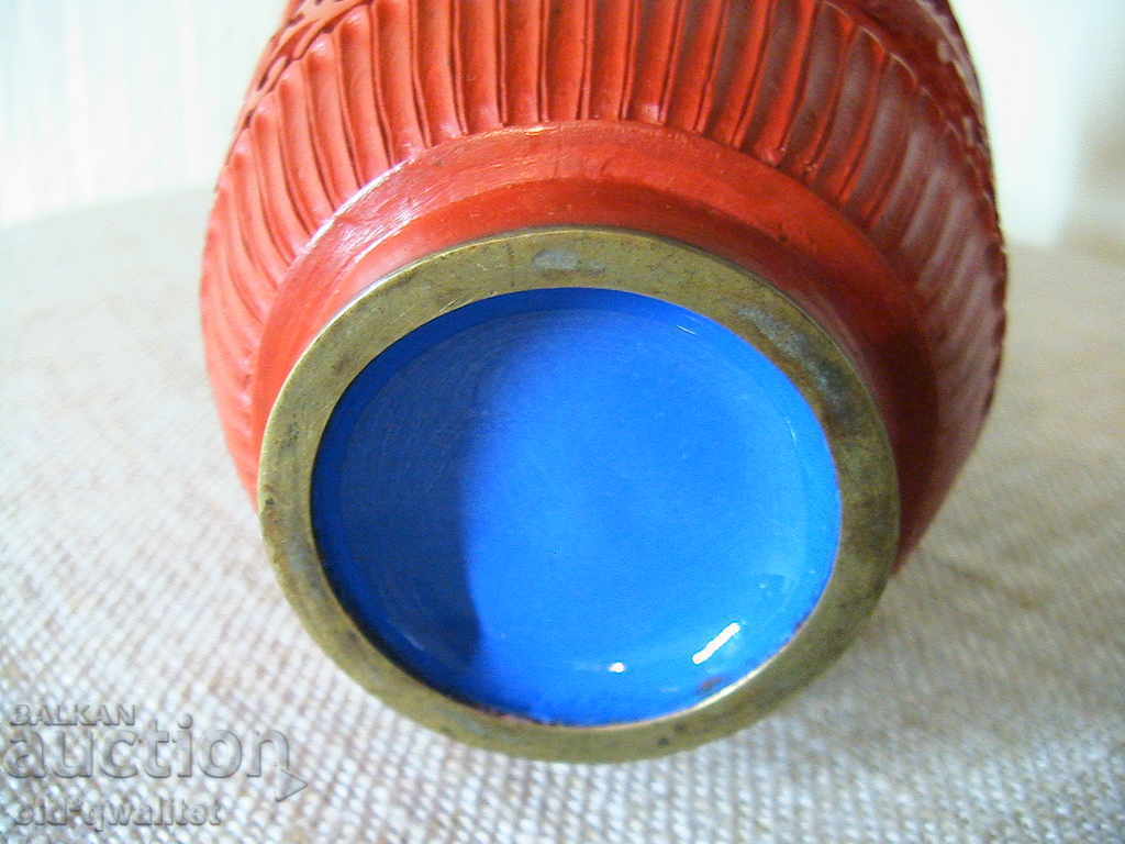 Original Chinese VAZA, not porcelain, a brass enamel and ... - 7 Original Chinese VAZA, not porcelain, a brass enamel and ... - 7