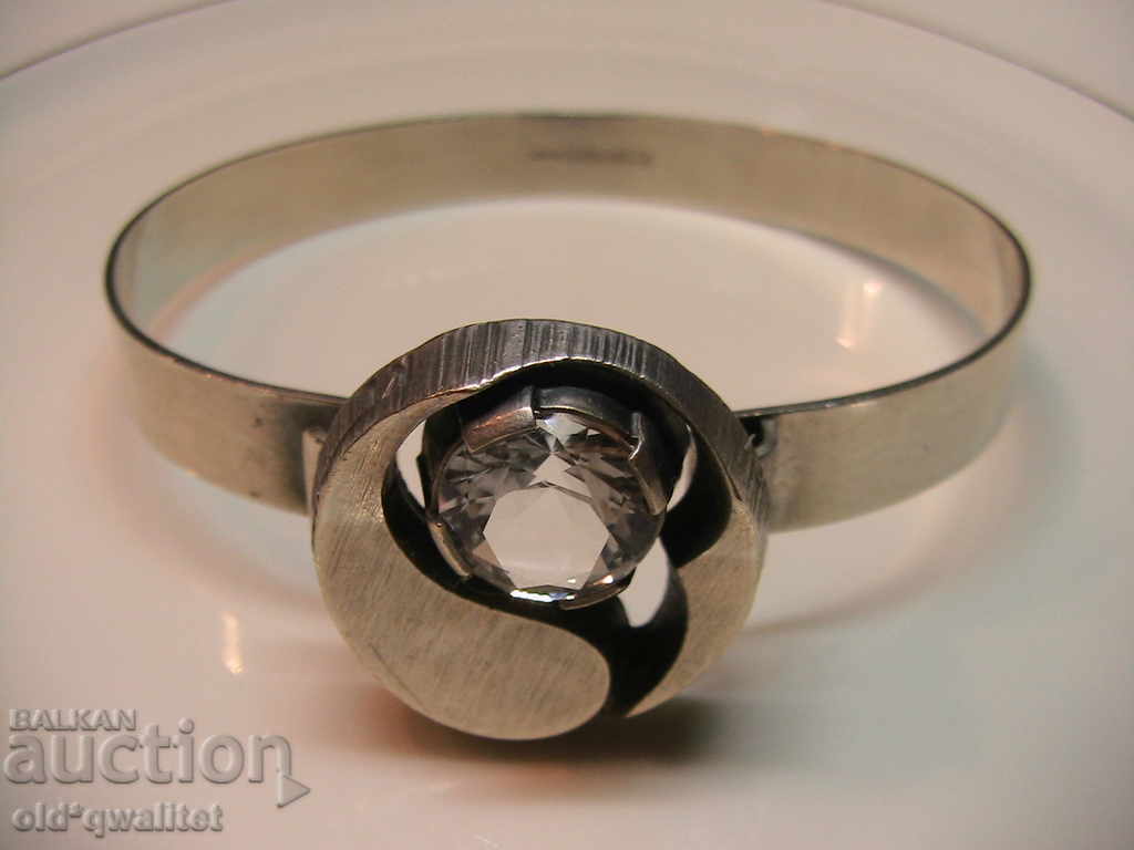 Auction Finnish Designer silver GRIVNA, Mountain Crystal Auction Finnish Designer silver GRIVNA, Mountain Crystal