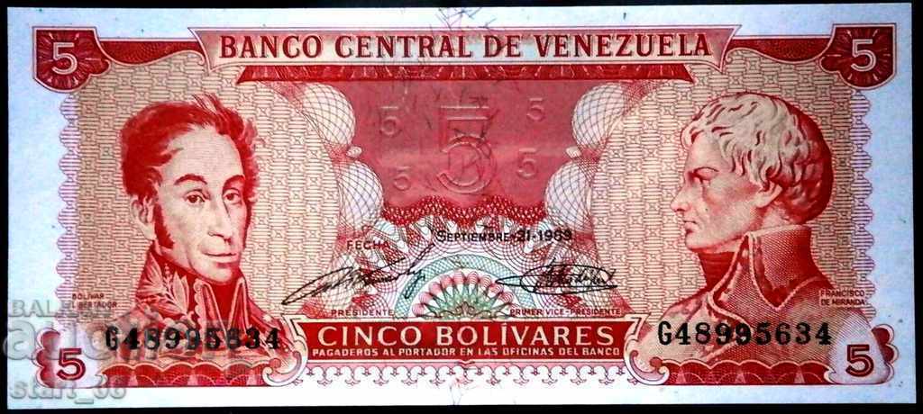 5 bolÃvares - 1989. Venezuela