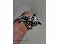 Inel bărbătesc - câine, stil rocker, heavy metal, punk