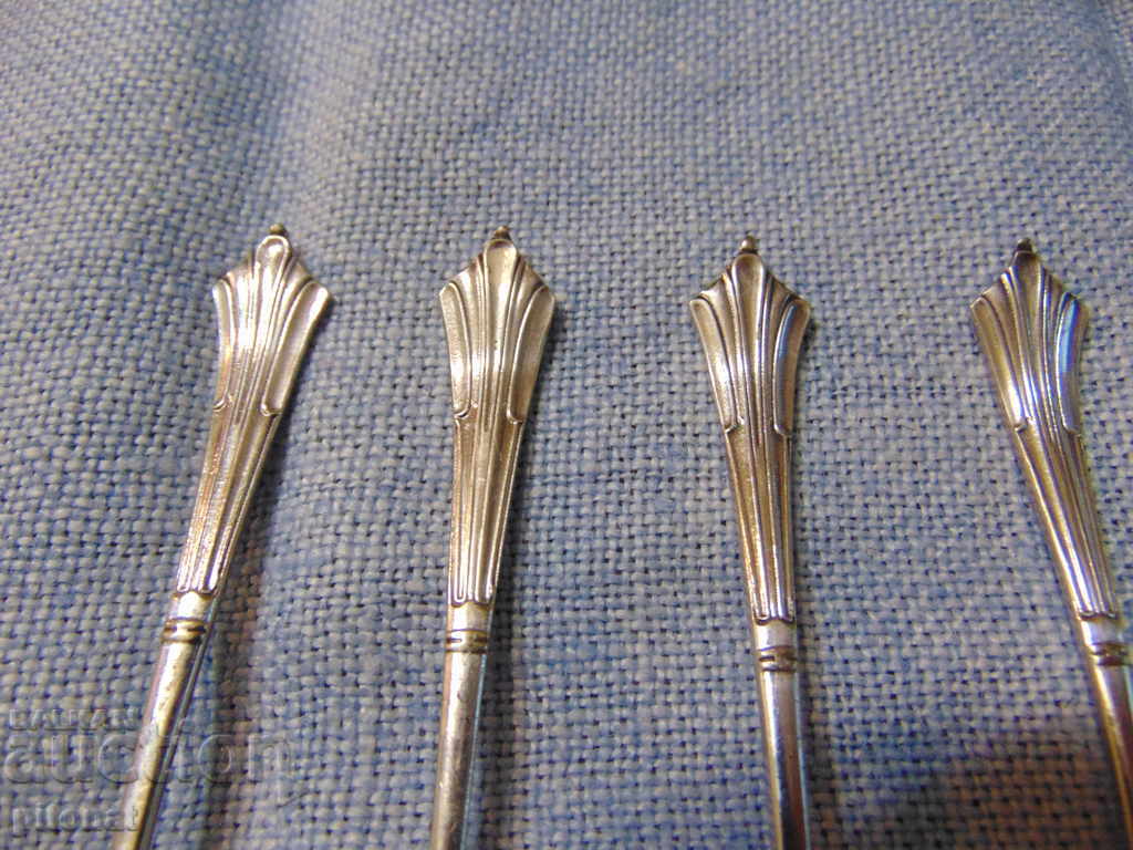 Lot of antique silver EPNS spoons with price 35.00 BGN | € 17.90 Lot of antique silver EPNS spoons with price 35.00 BGN | € 17.90