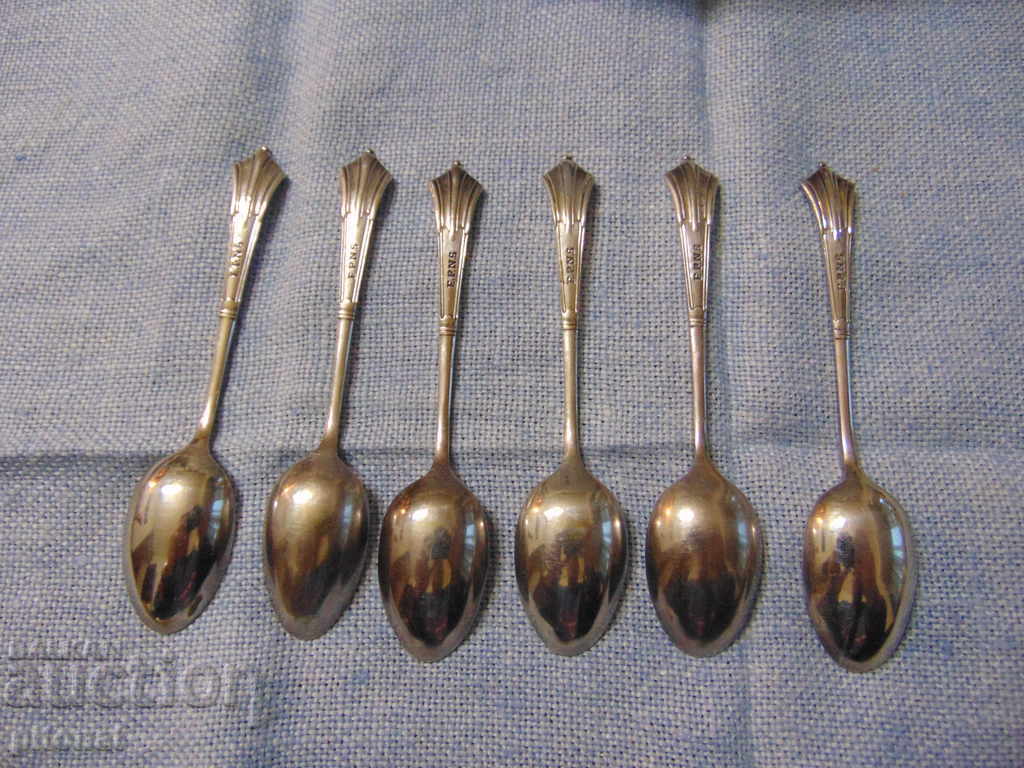 Auction Lot of antique silver EPNS spoons Auction Lot of antique silver EPNS spoons