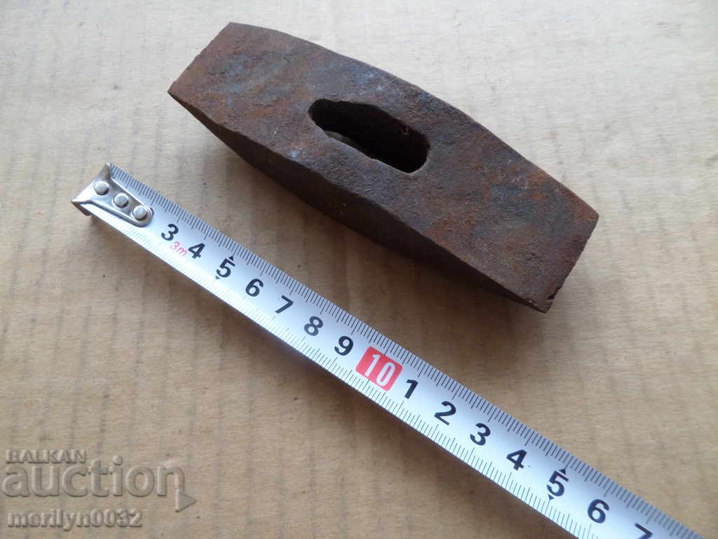 Very old hammer for cut stone over 100 years, wrought iron - 6 Very old hammer for cut stone over 100 years, wrought iron - 6