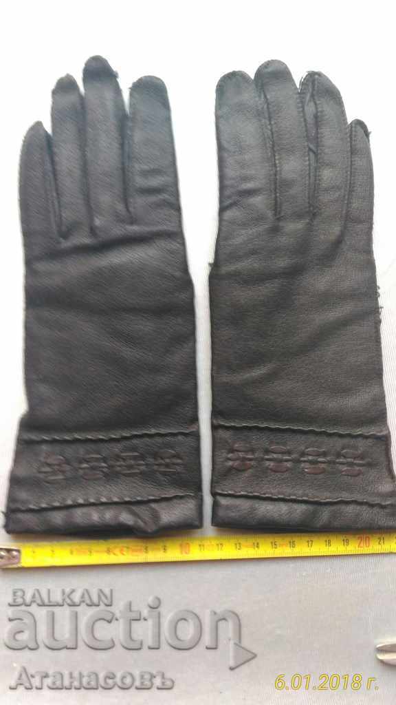Ladies Gloves Genuine Leather 7,3 / 4 Velur Lovech