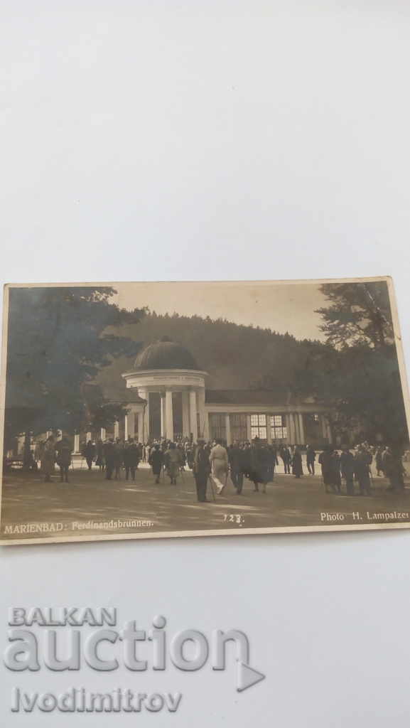 Postcard Marienbad Ferdinandsbrunnen 1930
