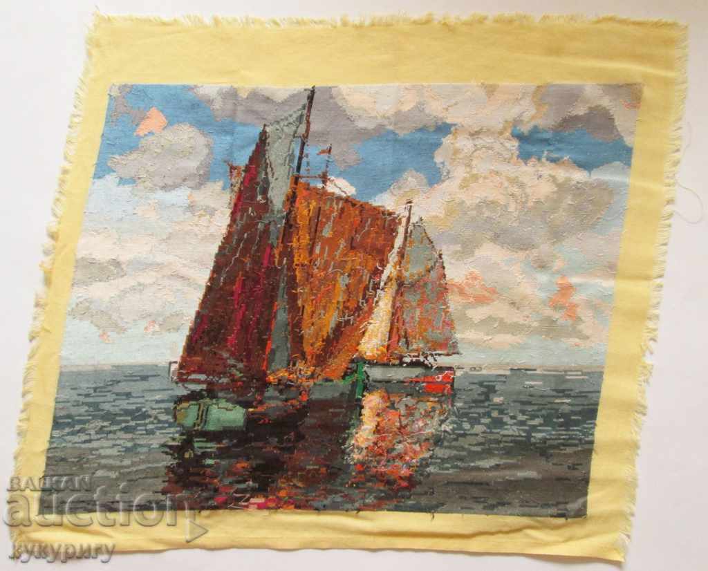 Delivery of Hand sewn large rectangular tapestry