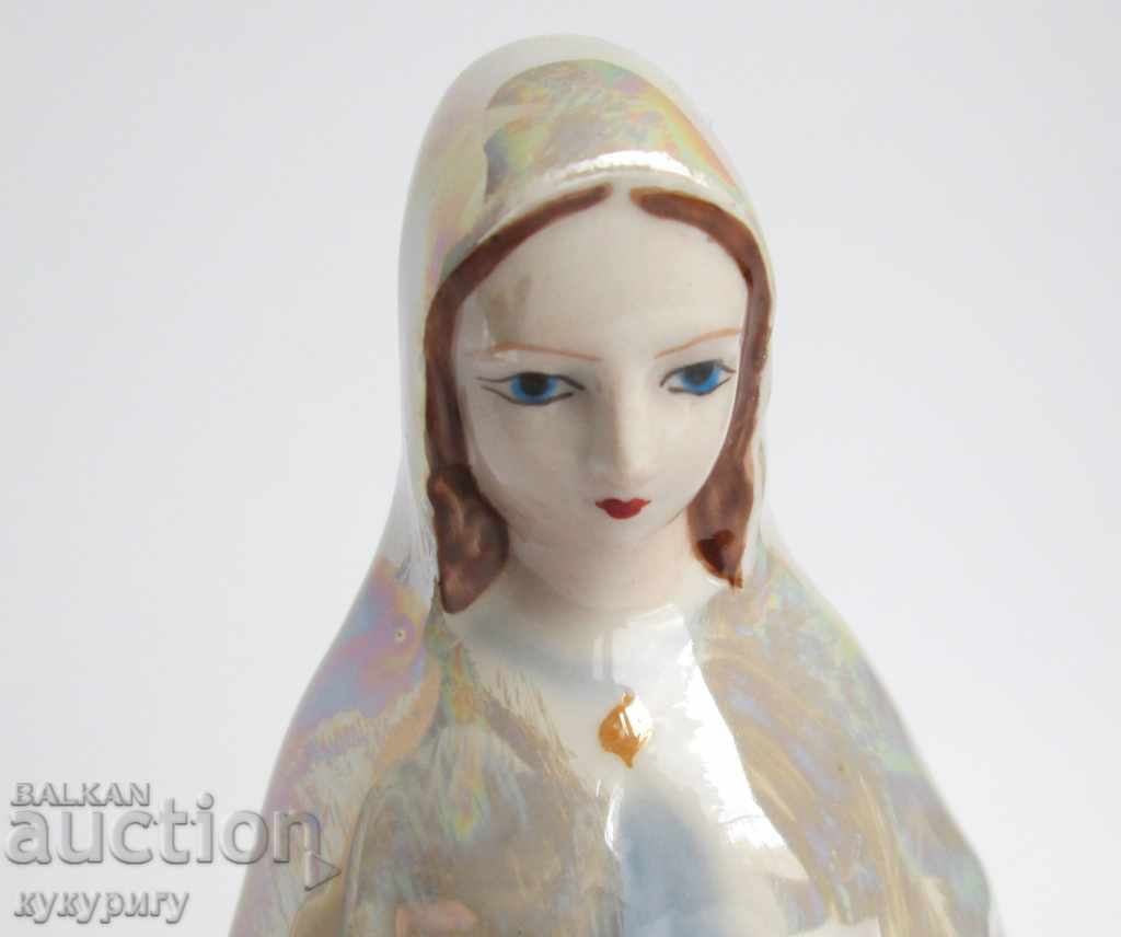 Old religious figure porcelain statue Virgin Mary - 6 Old religious figure porcelain statue Virgin Mary - 6