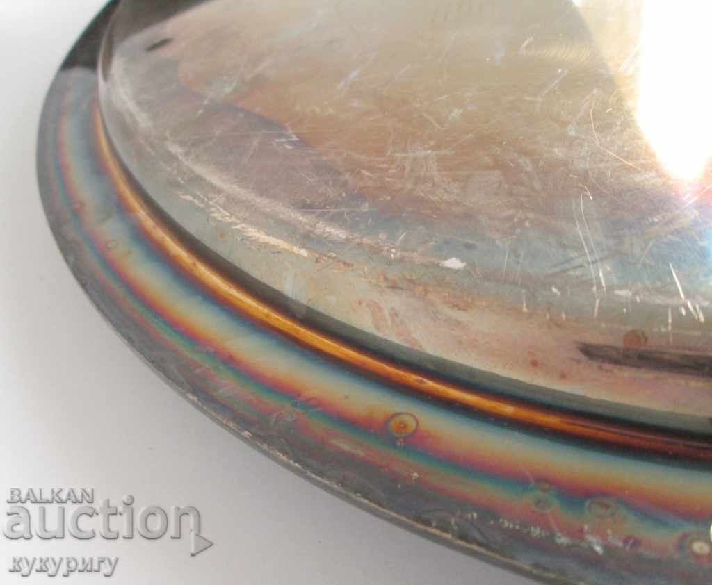 Tavă mare, elegantă, placată cu argint masiv antic, cu mânere - 7 Tavă mare, elegantă, placată cu argint masiv antic, cu mânere - 7