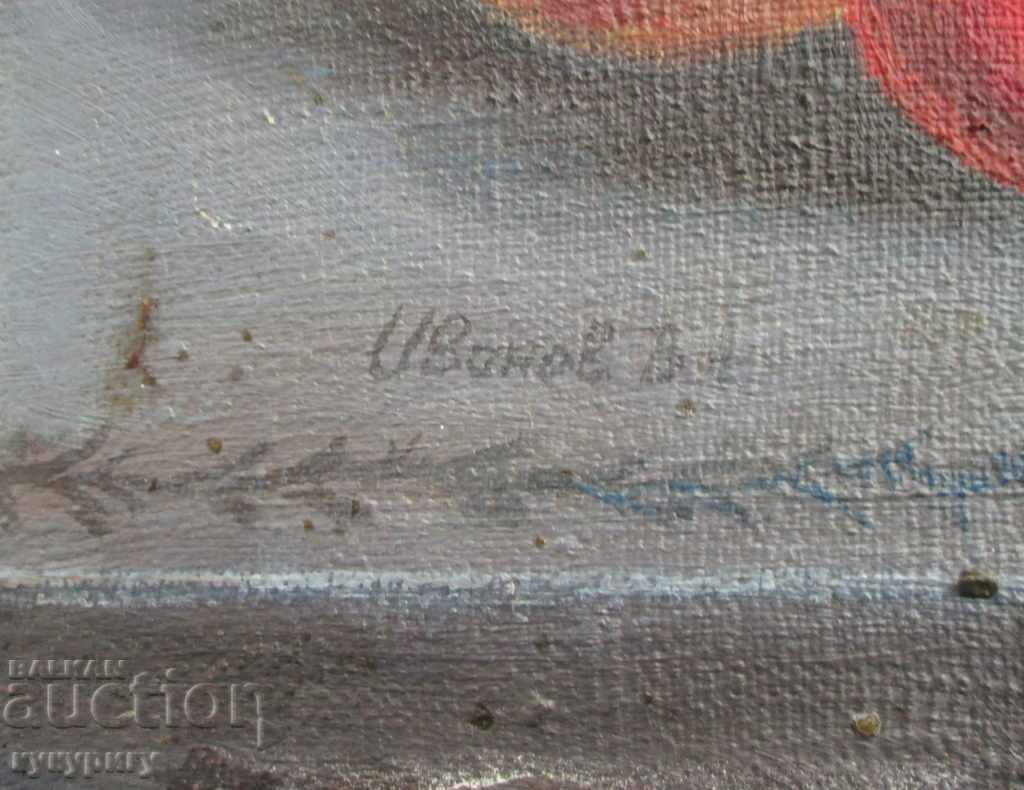 An old painting of still-life oil on canvas signed Ivanov BA - 5 An old painting of still-life oil on canvas signed Ivanov BA - 5