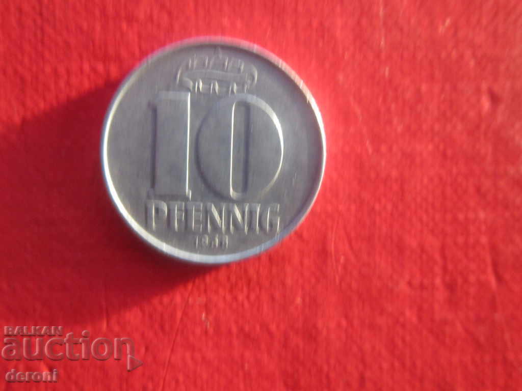 10 Pfenning gdr 1968 10 Pfenning GDR with price 3.00 BGN | € 1.53