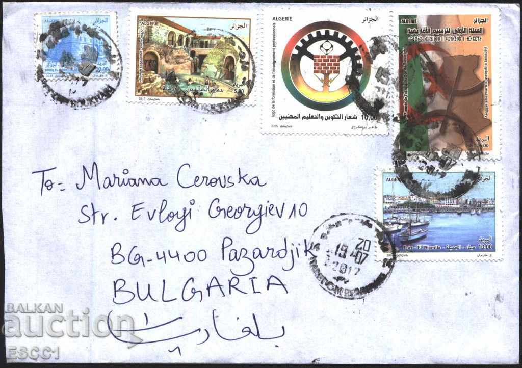 Пътувал плик с марки 2015 - 2017 от Алжир