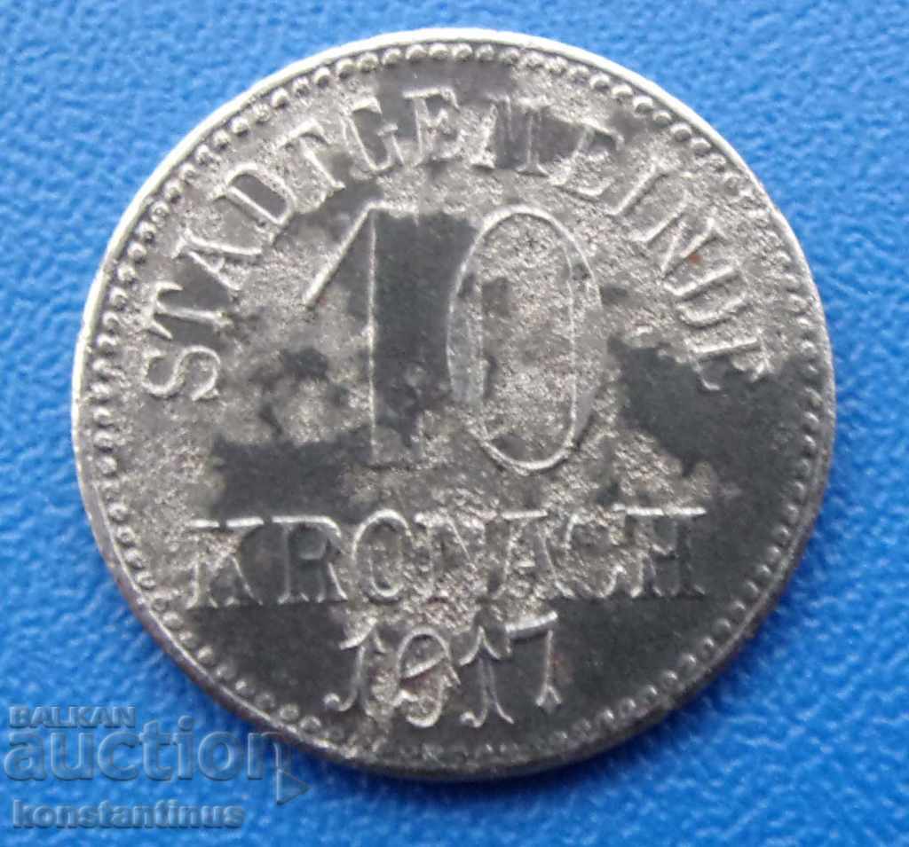 Germania Gemende 10 coroane rare 1917 cu preț € 8.18 | 16.00 BGN Germania Gemende 10 coroane rare 1917 cu preț € 8.18 | 16.00 BGN