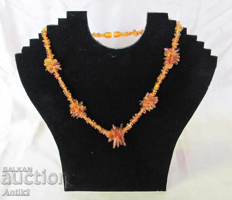 Ladies necklace - natural baltic amber - 5