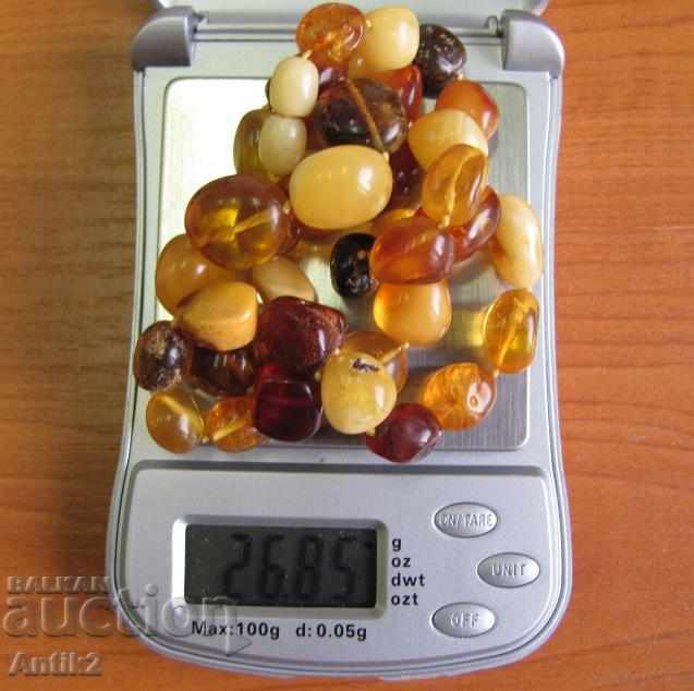 Ladies necklace - natural baltic amber - 5