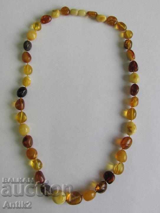 Ladies necklace - natural baltic amber - 6