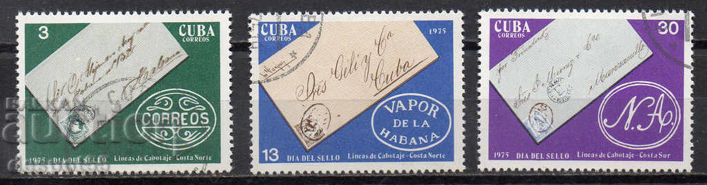 1975. Κούβα. Ημέρα σφραγίδα του ταχυδρομείου.