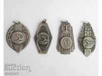 Lot of 4 ancient sports medals collection