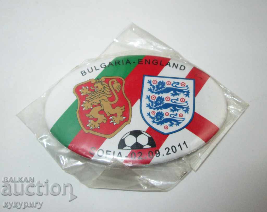 Refrigerant magnet FOOTBALL Bulgaria-England sports metal