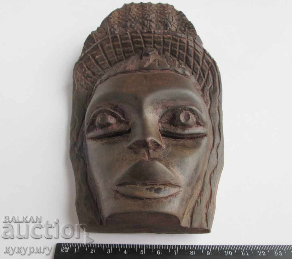 Old African wood mask carving wall decoration - 5 Old African wood mask carving wall decoration - 5