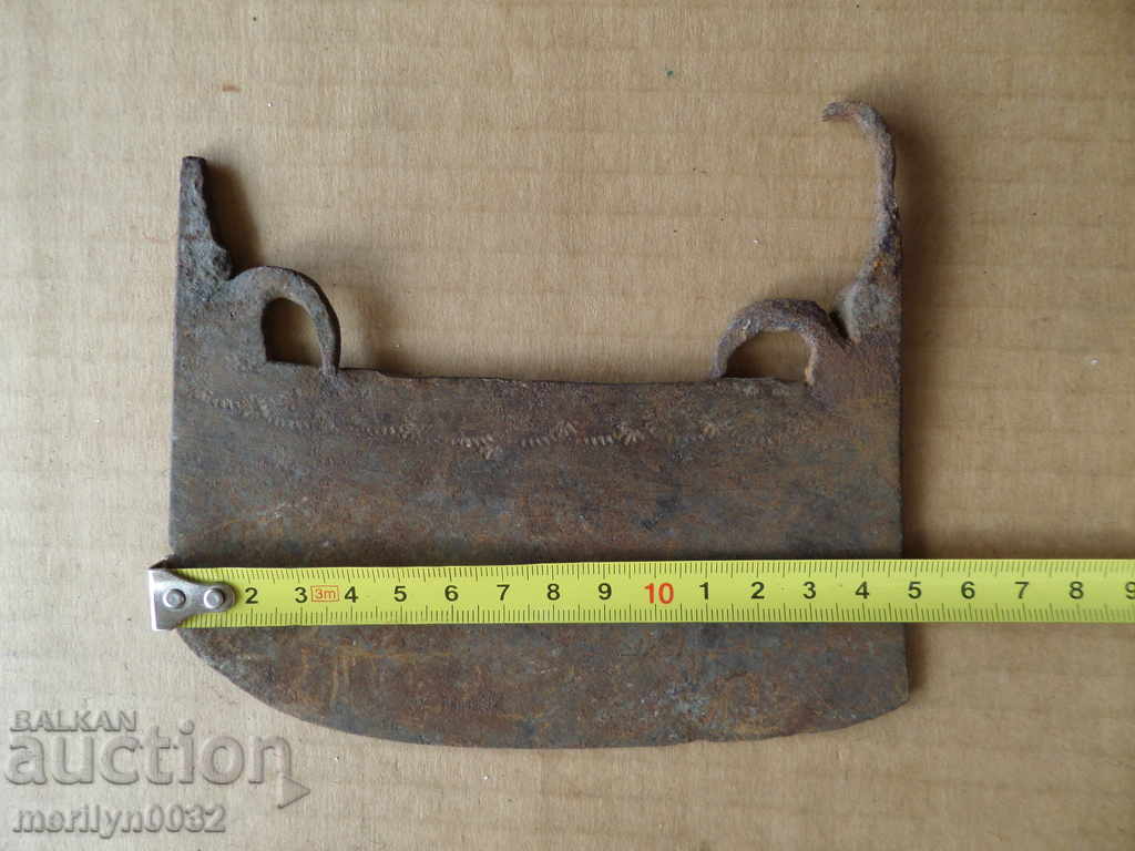 Auction Old ax, curved toothed saber hatchet Auction Old ax, curved toothed saber hatchet