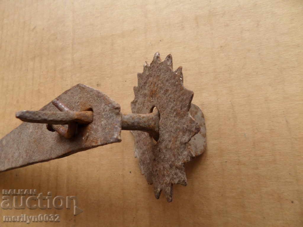 An old wrought-iron latch, a lock, a latch for the old gate - 6