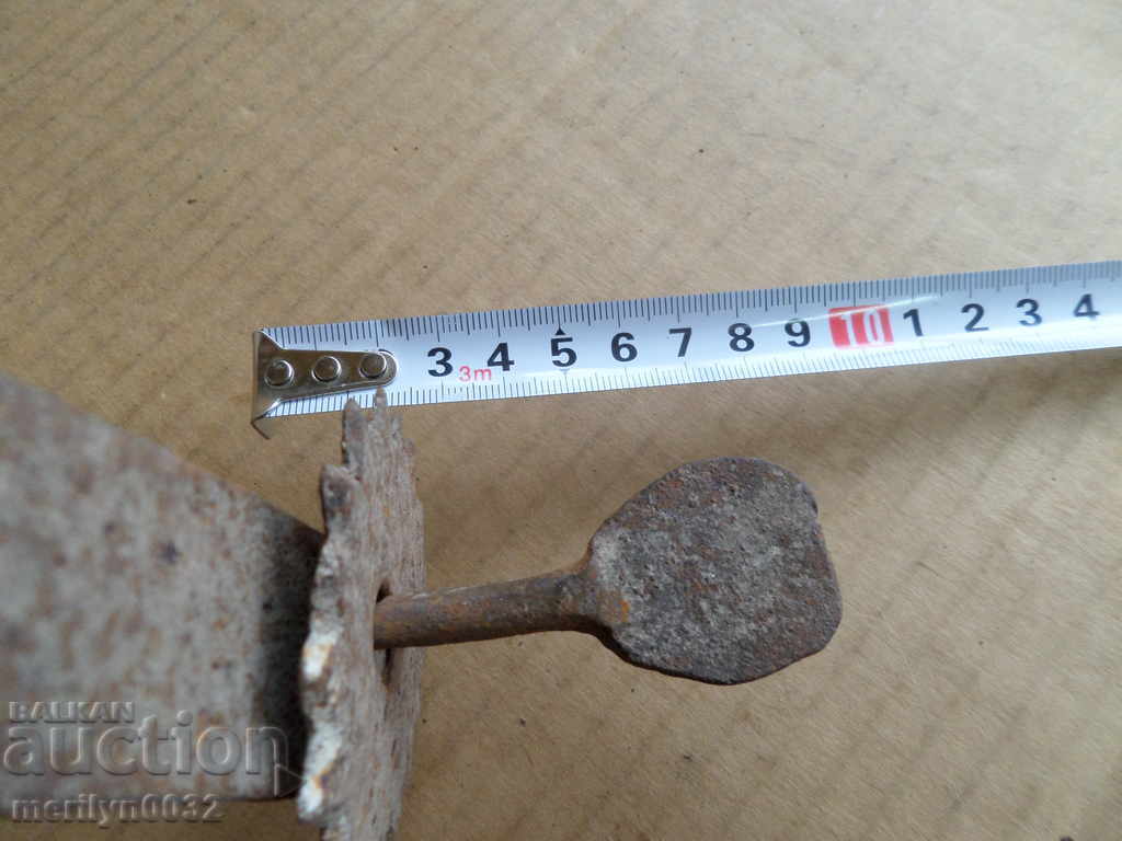 An old wrought-iron latch, a lock, a latch for the old gate - 7