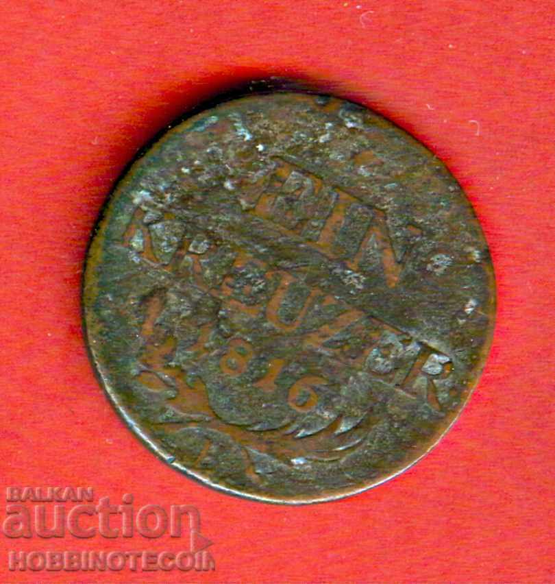 1 Kreuzer issue - issue 1816 1 Kreuzer issue - issue 1816