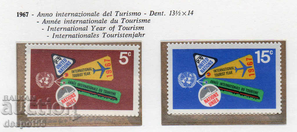 1967. United Nations, New York. International Year of Tourism.