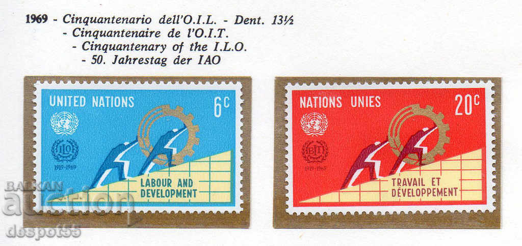 1969. ООН-Ню Йорк. 50 г. на I.L.O.