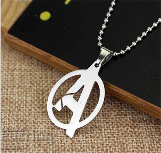 Колие стомана, буква "А" с цена 15.00 лв. | € 7.67 Колие стомана, буква "А" с цена 15.00 лв. | € 7.67