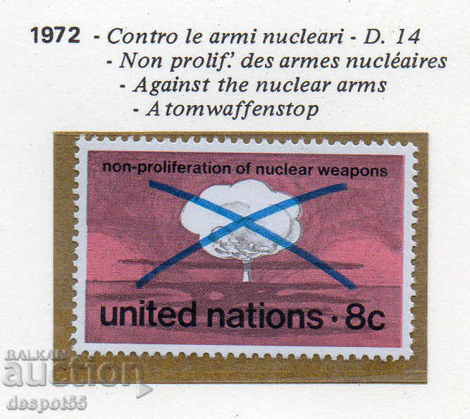 1972. United Nations - New York. Nuclear Weapons Control.