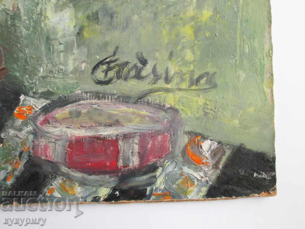 Auction An old picture of still life with flowers oil on a phaser signed Auction An old picture of still life with flowers oil on a phaser signed