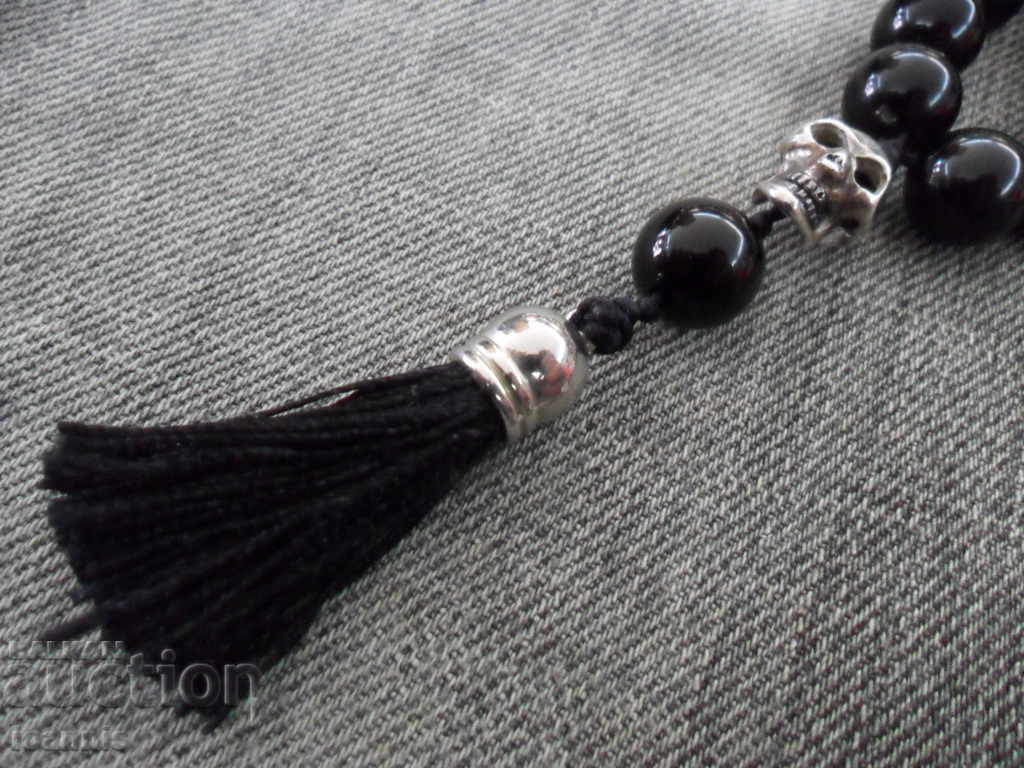 Auction Crossbones - onyx and silver Auction Crossbones - onyx and silver