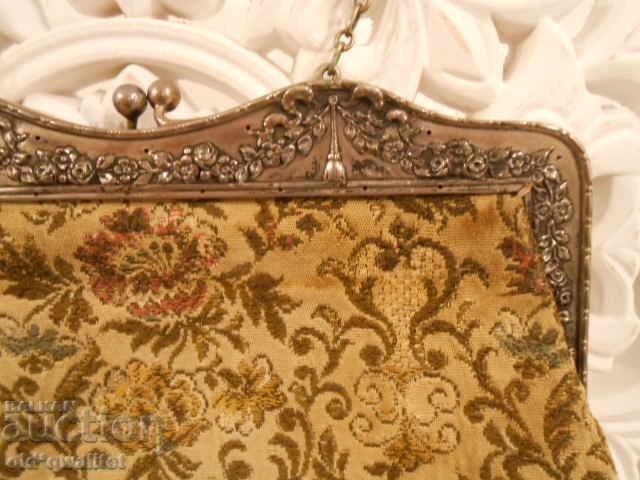 Unique handbag with solid 800 silver and damask with price 497.00 BGN | € 254.11
