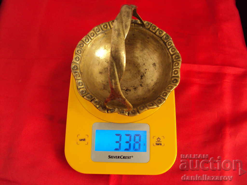 Delivery of Old Massive Bronze Bonbonniere Basket Delivery of Old Massive Bronze Bonbonniere Basket