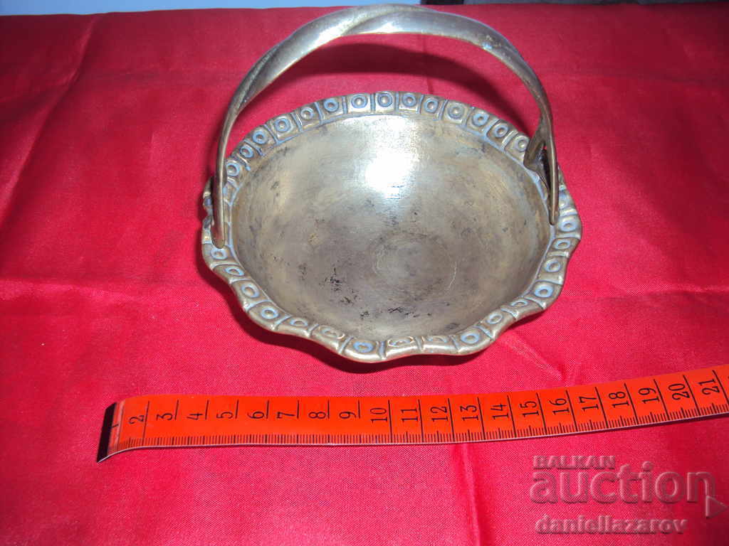 Old Massive Bronze Bonbonniere Basket - 5 Old Massive Bronze Bonbonniere Basket - 5