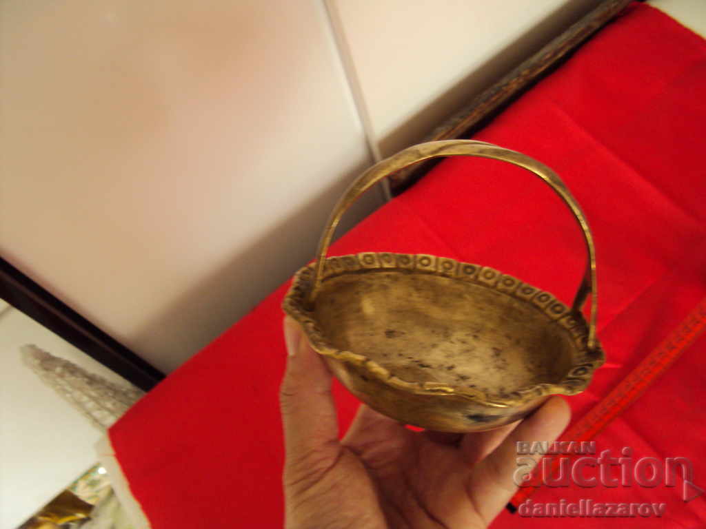 Old Massive Bronze Bonbonniere Basket - 6 Old Massive Bronze Bonbonniere Basket - 6