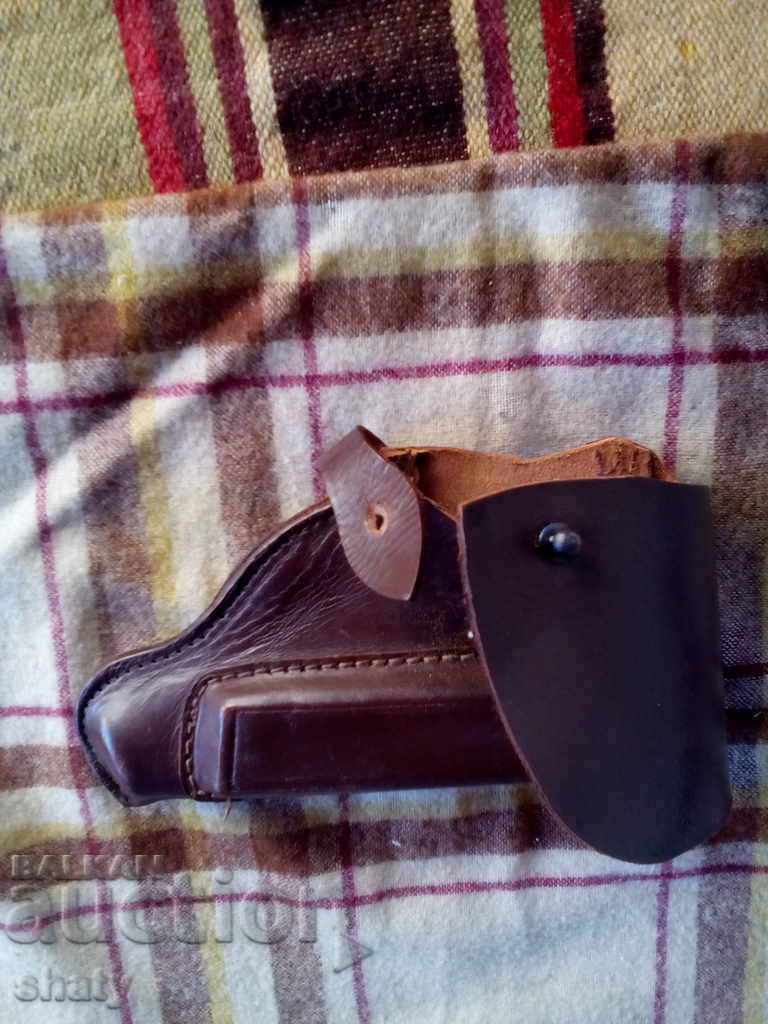 Leather pistol holster. - 5