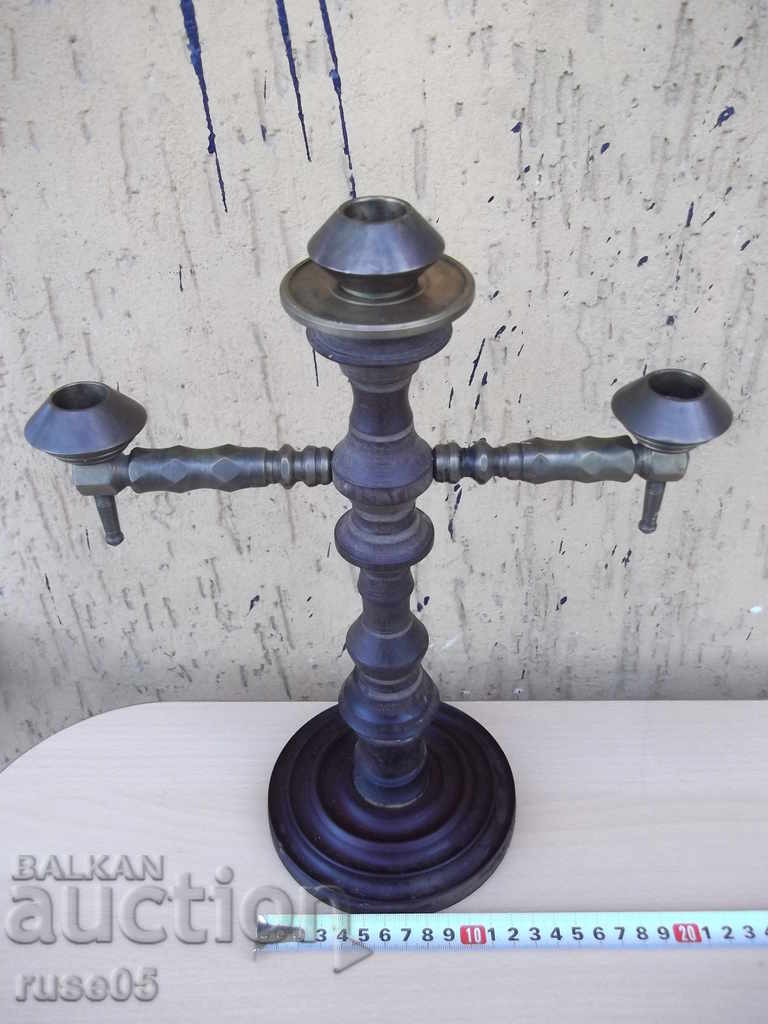 Candlestick made of bronze and three-candle textolite - 5 Candlestick made of bronze and three-candle textolite - 5