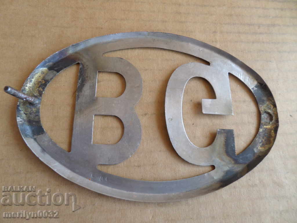 Auction Plate sign EMBLEMA chrome plated Auction Plate sign EMBLEMA chrome plated